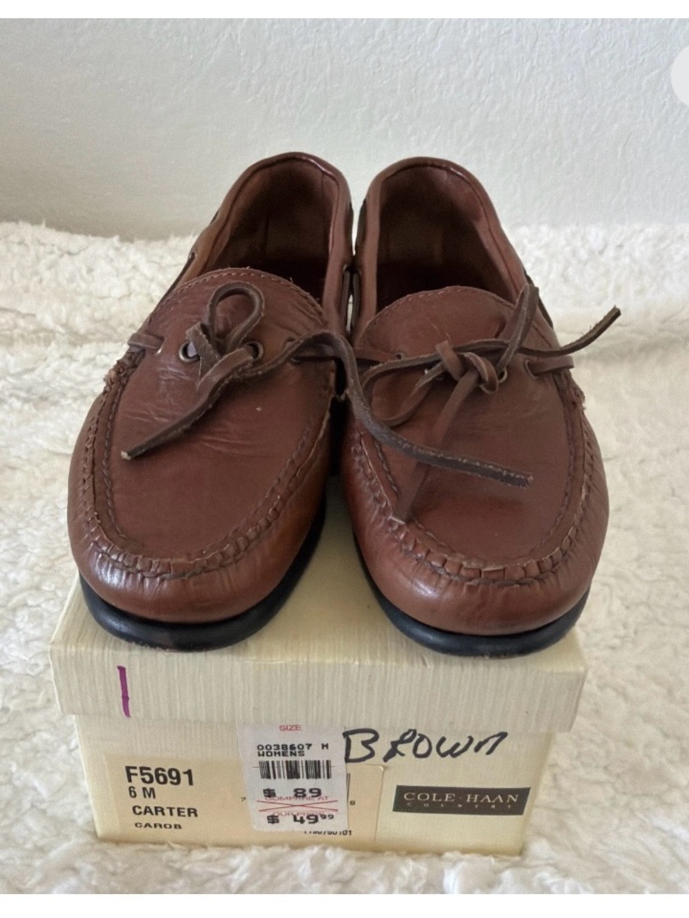 Cole Haan Brown Leather Moccasin Loafers